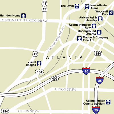 Map of Atlanta Hotel Locations