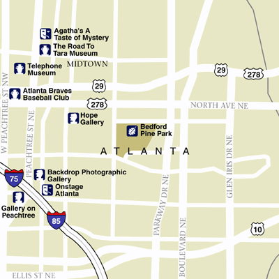 Map of Atlanta Hotel Locations
