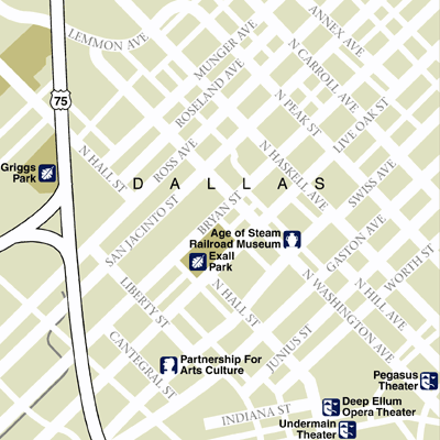 Map of Dallas Hotel Locations