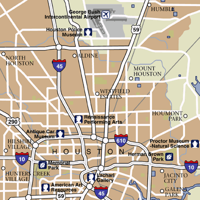 Houston International Airport IAH Map