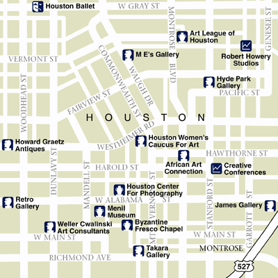 Map of Houston Hotel Locations