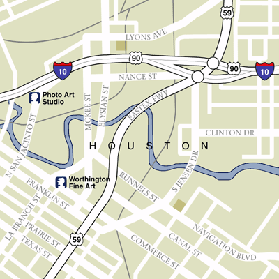 Map of Houston Hotel Locations