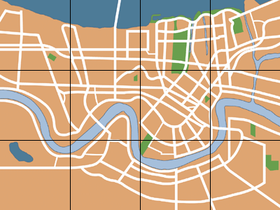 New Orleans Map : City Street Map Selection