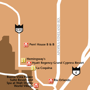 Map of Orlando Hotel Locations
