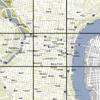 Philadelphia Map : City Street Map Selection