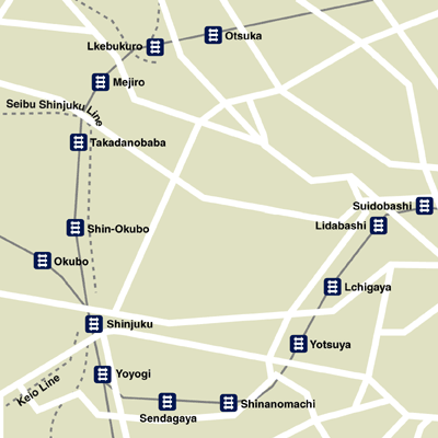 Map of Tokyo Hotel Locations